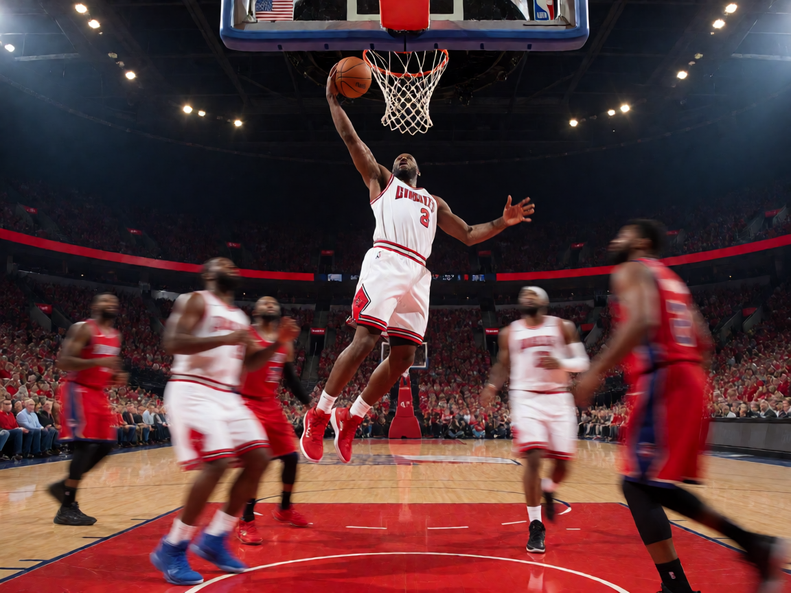 NBA篮球比赛精彩扣篮瞬间